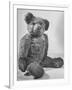 Winnie the Pooh Awaiting His Fans in a Bookstore-null-Framed Photographic Print