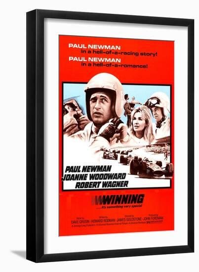 Winning, Paul Newman, Joanne Woodward, Robert Wagner, 1969-null-Framed Art Print