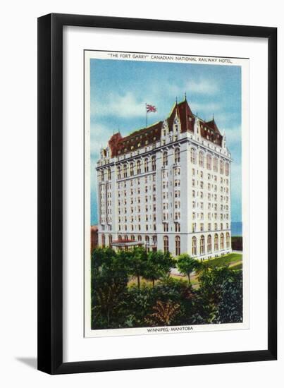 Winnipeg, Manitoba - Fort Garry Hotel Exterior-Lantern Press-Framed Art Print