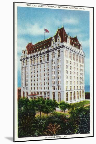 Winnipeg, Manitoba - Fort Garry Hotel Exterior-Lantern Press-Mounted Art Print