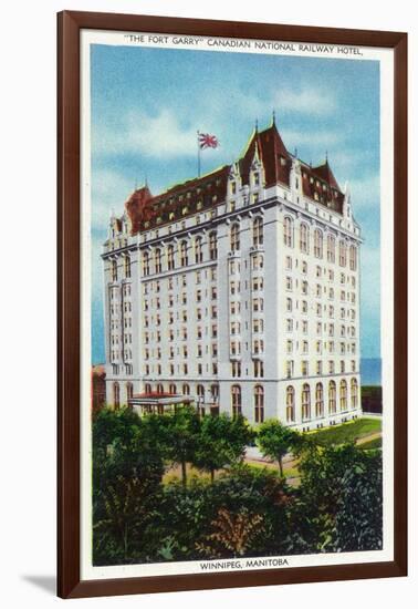 Winnipeg, Manitoba - Fort Garry Hotel Exterior-Lantern Press-Framed Art Print