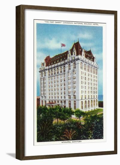 Winnipeg, Manitoba - Fort Garry Hotel Exterior-Lantern Press-Framed Art Print