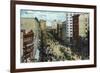 Winnipeg, Manitoba - Main Street Scene-Lantern Press-Framed Premium Giclee Print