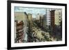 Winnipeg, Manitoba - Main Street Scene-Lantern Press-Framed Premium Giclee Print