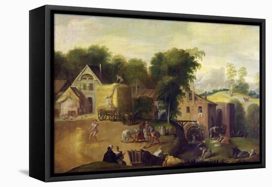 Winnowing the Grain-Niccolo dell' Abate-Framed Stretched Canvas