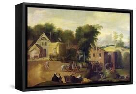 Winnowing the Grain-Niccolo dell' Abate-Framed Stretched Canvas