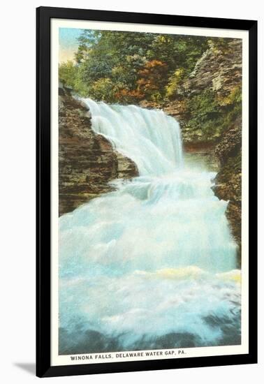 Winona Falls, Delaware Water Gap, Pennsylvania-null-Framed Art Print