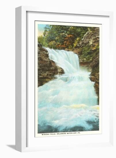 Winona Falls, Delaware Water Gap, Pennsylvania-null-Framed Art Print