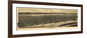 Winona, Minnesota - Panoramic Map-Lantern Press-Framed Premium Giclee Print