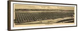 Winona, Minnesota - Panoramic Map-Lantern Press-Framed Premium Giclee Print