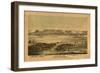 Winona, Minnesota - Panoramic Map-Lantern Press-Framed Art Print