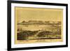 Winona, Minnesota - Panoramic Map-Lantern Press-Framed Premium Giclee Print