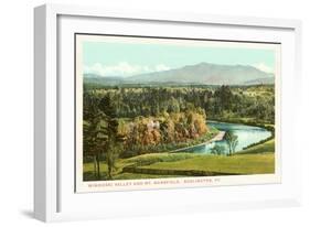 Winooski Valley and Mt. Mansfield, Burlington, Vermont-null-Framed Art Print