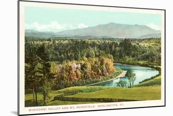 Winooski Valley and Mt. Mansfield, Burlington, Vermont-null-Mounted Art Print