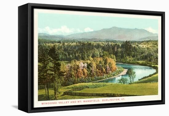 Winooski Valley and Mt. Mansfield, Burlington, Vermont-null-Framed Stretched Canvas