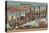 Winslow, Arizona - Large Letter Scenes-Lantern Press-Stretched Canvas