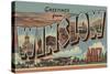 Winslow, Arizona - Large Letter Scenes-Lantern Press-Stretched Canvas