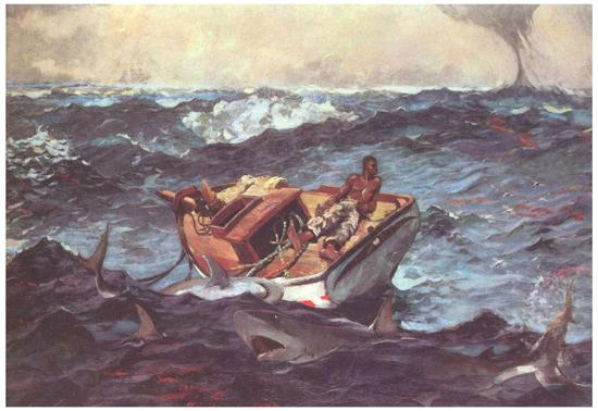 Winslow Homer (Gulf Stream) Art Poster Print-null-Lamina Framed Poster