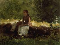 Playing a Fish, 1875, Reworked in the 1890S (Oil on Canvas)-Winslow Homer-Giclee Print