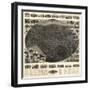 Winsted, Connecticut - Panoramic Map-Lantern Press-Framed Art Print