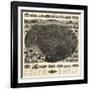 Winsted, Connecticut - Panoramic Map-Lantern Press-Framed Art Print