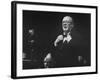 Winston Churchhill Speaking to a Crowd at the Conservative Party Conference-null-Framed Premium Photographic Print