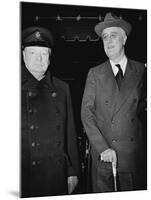 Winston Churchill and Franklin D Roosevelt-null-Mounted Premium Photographic Print