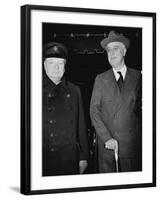 Winston Churchill and Franklin D Roosevelt-null-Framed Photographic Print