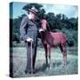 Winston Churchill and Horse-null-Stretched Canvas