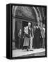 Winston Churchill and James B. Conant Emerging from Memorial Hall at Harvard University-Ralph Morse-Framed Stretched Canvas