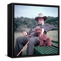Winston Churchill and Pet Dog-Mark Kauffman-Framed Stretched Canvas