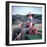 Winston Churchill and Pet Dog-Mark Kauffman-Framed Premium Photographic Print