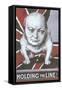 Winston Churchill as Bulldog, Holding the Line-null-Framed Stretched Canvas