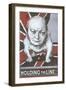 Winston Churchill as Bulldog, Holding the Line-null-Framed Art Print