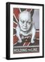 Winston Churchill as Bulldog, Holding the Line-null-Framed Art Print