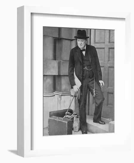 Winston Churchill at the Admiralty, 1939, (1940)-null-Framed Photographic Print