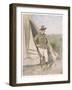 Winston Churchill British Statesman and Author as a Boer War Correspondent-Mortimer Menpes-Framed Art Print