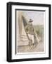 Winston Churchill British Statesman and Author as a Boer War Correspondent-Mortimer Menpes-Framed Art Print