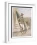 Winston Churchill British Statesman and Author as a Boer War Correspondent-Mortimer Menpes-Framed Art Print