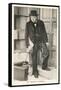 Winston Churchill British Statesman and Author Stands in a Doorway in 1940-null-Framed Stretched Canvas