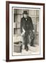 Winston Churchill British Statesman and Author Stands in a Doorway in 1940-null-Framed Photographic Print