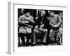 Winston Churchill, Franklin D. Roosevelt and Josef Stalin, Yalta Conference, February 1945-null-Framed Photo