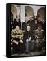 Winston Churchill, Franklin D. Roosevelt and Joseph Stalin at the Yalta Conference in February 1945-null-Framed Stretched Canvas