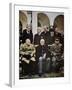 Winston Churchill, Franklin D. Roosevelt and Joseph Stalin at the Yalta Conference in February 1945-null-Framed Photographic Print