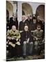 Winston Churchill, Franklin D. Roosevelt and Joseph Stalin at the Yalta Conference in February 1945-null-Mounted Photographic Print