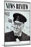 Winston Churchill, from the Frontcover of 'News Review', 6th June 1946-English School-Mounted Giclee Print