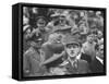 Winston Churchill, General Charles De Gaulle and Anthony Eden Attending Armistice Day Celebrations-null-Framed Stretched Canvas