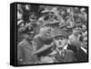 Winston Churchill, General Charles De Gaulle and Anthony Eden Attending Armistice Day Celebrations-null-Framed Stretched Canvas