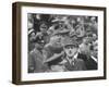 Winston Churchill, General Charles De Gaulle and Anthony Eden Attending Armistice Day Celebrations-null-Framed Photographic Print