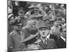 Winston Churchill, General Charles De Gaulle and Anthony Eden Attending Armistice Day Celebrations-null-Mounted Photographic Print